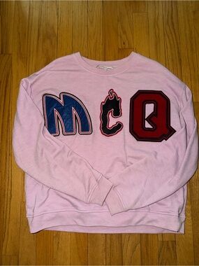 Alexander McQueen Pink Graphic Letter Patch Sweatshirt
